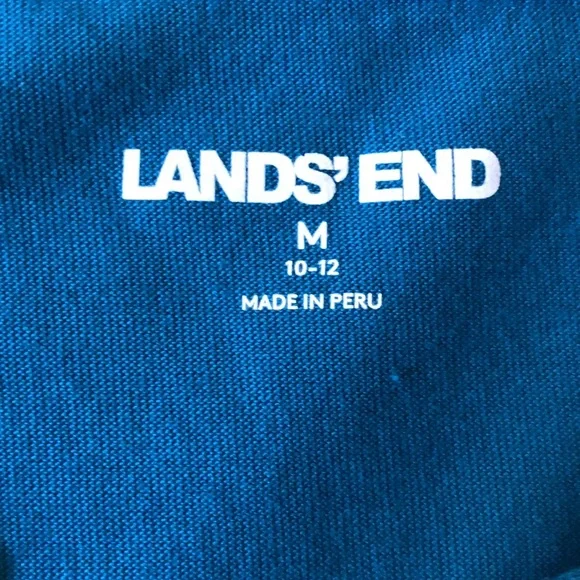 Land’s End 100% cotton 3/4 sleeve Tee Shirt tunic medium teal. EUC - Picture 5 of 5